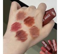 Matte Velvet Lip Glaze Lipstick Set with Soft Brush Offers Intense Pigmentation Smooth Texture and Reliable Transfer Proof Performance (A)