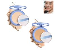 Matte Wet And Dry Powder,Matte Perfection Pressed Powder,Matte Smooth Setting Powder Makeup,Waterproof Long Lasting Finishing Powder,Matte Powder For Oily Skin(01+03)