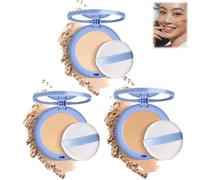 Matte Wet And Dry Powder,Matte Perfection Pressed Powder,Matte Smooth Setting Powder Makeup,Waterproof Long Lasting Finishing Powder,Matte Powder For Oily Skin(3PCS)