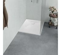 Matte White 900 x 900mm Rectangular Polymarble Shower Tray