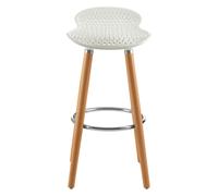 Interiors by Premier Matte Black Bar Stool, Easy to Clean Kitchen Bar Stool, Footrest Bar Stool, Space-Saver Breakfast Stool Premier Housewares White One Size