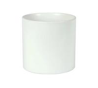 Matte White Ceramic Indoor Plant Pot, Cachepot - H17 X W17.5Cm