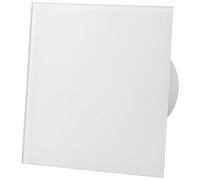 Matte White Glass Front Panel 100mm Standard Extractor Fan for Wall Ceiling Ventilation