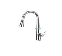 Matte White Pull Down Kitchen Faucet 360° Rotating Brass Spray Head Dual Function Mixer Tap for Sink Cold Water Wash Modern Decoration