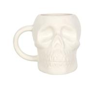 Matte White Skull Mug