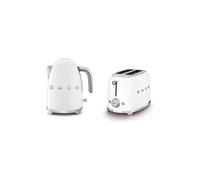 Smeg Matte Bundle Set KLF03 Kettle & TSF01 2 Slice Toaster - Matte White