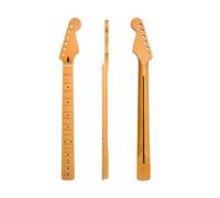 Matte Yellow 22-fret Electric Guitar Neck Canadian Maple Handle For ST Back Center Line Peach Wood Pipe Cow Bone Pillow