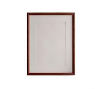 Matted Wooden Picture Frame with Mortise & Tenon Joinery, Scratch Resistant Tempered Glass Protection, Back Loader Clips for Easy Photo Changing on Walls (Redwood color)