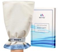 MATTEE 100% Natural Premium Deep Exfoliating Mitt, Exfoliating Glove, Korean Exfoliating Mitt, Kese Exfoliating Glove, Visibly Lifts Away Dead Skin, No Dye