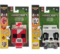 Mattel 2-in-1 Minecraft Flippin' Figures, Mooshroom and Cow, Panda and Cake, Age 6+