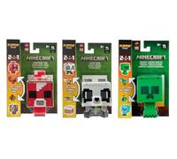 Mattel 3 x Minecraft Flippin' Figs 2 in 1 Figs for Kids Ages 6+ - Creeper/Creeper Charged, Panda/Pastel, Mooshroom/Cow HTL43-956B
