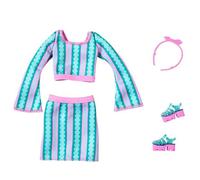 Mattel Barbie Complete Looks Striped Set Outfit Doll Clothes Set and Accessory For Kids Age 3+ Years