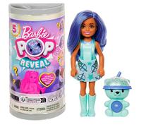 Barbie Chelsea Pop Reveal Bubble Tea Series Doll with Tea Can-Inspired Package & 5 Surprises Including Scented Small Doll & Pop-It Pet (Styles May Vary), HRK63