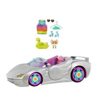 Barbie Extra Silver Car with Pet Puppy & Accessories silver convertible toy Car