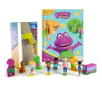 Mattel Barney My Busy Books - Storybook, 10 figurines, playmat