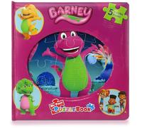 Mattel Barney My First Puzzle Book - Jigsaw Puzzles for kids, 10-page board book, 5 puzzles to enjoy