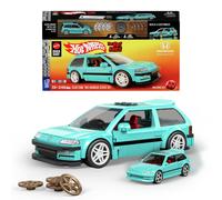 Mattel Brick Shop Hot Wheels Speed Series Building Set, Custom ’90 Honda Civic EF with 248 Pieces, Realistic Details and Custom Decals, Adult Collectors and Kids Ages 10+ , JHF62