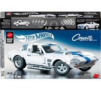 Mattel Brick Shop Hot Wheels Elite Series Building Set, Corvette Grand Sport with 918 Pieces, Realistic Details and Custom Decals, Adult Collectors and Kids Ages 10+, JGR31