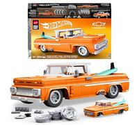 Mattel Brick Shop Hot Wheels Elite Series Building Set, Custom ’62 Chevy Pickup with 858 Pieces, Realistic Details and Custom Decals, Adult Collectors and Kids Ages 10+, JFT20