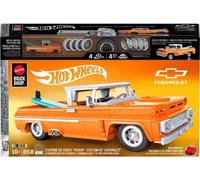 Mattel Brick Shop Hot Wheels Elite Series Building Set, Custom ’62 Chevy Pickup with 858 Pieces, Realistic Details and Custom Decals, Adult Collectors and Kids Ages 10+, JFT20