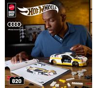 Brick Shop Hot Wheels 15-In Audi R8 Lms Building Toy Kit (820 Pieces), For Collectors One Colour