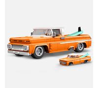 Mattel Brick Shop Hot Wheels Elite Series Building Set, Custom ’62 Chevy Pickup with 858 Pieces, Realistic Details and Custom Decals, Adult Collectors and Kids Ages 10+, JFT20