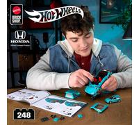 Mattel Brick Shop Hot Wheels Speed Series Building Set, Custom ’90 Honda Civic EF with 248 Pieces, Realistic Details and Custom Decals, Adult Collectors and Kids Ages 10+ , JHF62