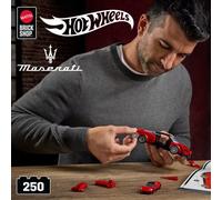 Mattel Brick Shop Hot Wheels Speed Series Building Set, Maserati MC20 with 250 Pieces, Realistic Details and Custom Decals, Adult Collectors and Kids Ages 10+, JFR90