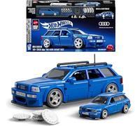 Mattel Brick Shop Hot Wheels Speed Series ’94 Audi Avant RS2 Building Set | 253 Pieces, Realistic Details, Custom Decals, 1:64 Scale Metal Car, Adult Collectors and Kids Ages 10+, JGR28