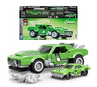 Mattel Brick Shop Hot Wheels Speed Series Building Set, Custom ’68 Camaro with 289 Pieces, Realistic Details and Custom Decals, Adult Collectors and Kids Ages 10+, JFT16