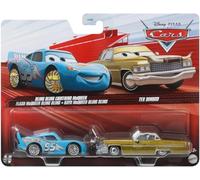 Mattel Cars 3 1:55 Scale Diecast 2-Pack On The Road Bling Bling Lightning McQueen and Tex Dinoco