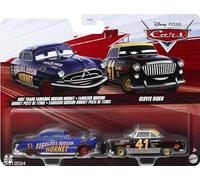 Mattel Cars 3 Diecast Metal Dirt Track Fabulous Hudson Hornet and Clovis Rider, 1:55 Scale, 2-Pack
