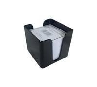 Deflecto Desk Notes Cube - Black - Desktop Memo Block Refill - Cubic Desk Notepad Holder - Desk Memo Pad - Paper Block Cube Refill