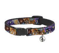Mattel Cat Collar, Breakaway Collar with Bell, Masters of The Universe Character Block Poses Multi Color, 8.5 to 12 Inches 0.5 Inch Wide