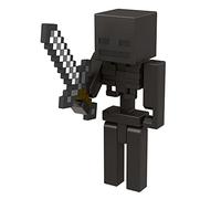 Mattel Minecraft Craft-A-Block Wither Skeleton Figure Authentic Pixelated Video-Game Character Action Toy to Create Explore and Survive Collectibl