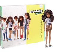 Mattel CREATABLE WORLD GGT68 Deluxe Character Kit Customisable Doll, Creative Play for All Kids 6 Years Old and Up, Brunette Wavy Hair