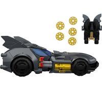 Mattel DC Premier Series Batmobile, Batman Signature Vehicle | 6-Inch Scale Crime Fighting Car with Bat-Drone Cannon & Missiles, Modular Design & Ports Fit Vehicles & Accessories, JNP56
