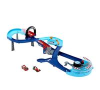 Disney Pixar Cars Disney and Pixar Cars GRC Jumping Raceway Playset with 2 Toy Vehicles, Includes Lightning McQueen