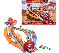 Mattel Disney and Pixar Cars Toy Playset, Lightning McQueen & Chicks Hicks & 2 P