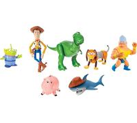 Mattel Disney and Pixar Toy Story Set of 7 Action Figures with Woody Slinky Rex Hamm Alien Rocky & Shark Mattel Disney100 Collectible