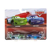 Mattel Disney Cars 2-Pack Carbon Cyber #67 Jim Reverick & Lil' Torquey Pistons #117 Spikey Fillups