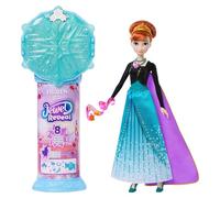 Mattel Disney Frozen 2 Anna Fashion Doll Surprise Set, Spin & Reveal | 8 Surprises, Including Snowflake Gem Box, Ring for Child, Gale Accessory & 8 Play Pieces, Posable & Collectible, JJY37