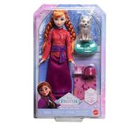 Mattel Disney Frozen Anna Fashion Doll & Wolf Cub Figure with 4 Accessories Including Animal Bed & Blanket, Inspired by Animals of Arendelle, JFG17