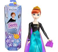 Mattel Disney Frozen Anna Fashion Doll Surprise Set, Spin & Reveal | 11 Surprises, Including 5 Accessories, 5 Stickers & Play Scene, Posable & Collectible, Inspired by First Frozen Movie, HXD27