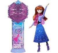 Mattel Mattel Disney Frozen Anna Ice Skating Fashion Doll & Accessories with 8 Surprises, Including Snowflake Gem Box, Ring for Child & Play Pieces, JMC94