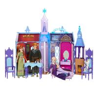 Mattel Disney Frozen Dolls & Doll House, Ultimate Arendelle Adventure Portable Castle (2+ ft) with 3 Fashion Dolls, Olaf Figure & 25+ Accessories