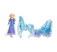 Mattel Disney Frozen Elsa Fashion Doll Age 3+ with Removeable Dress & Shoes, Mythical Horse-Like Nokk & Adventure Carriage, Inspired by Frozen: Winter Festival, JBG56