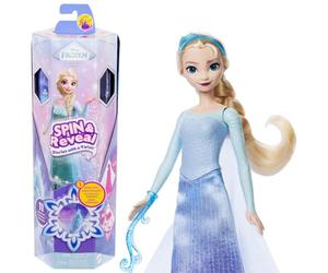 Mattel Disney Frozen Elsa Fashion Doll Set, Spin & Reveal with 11 Surprises Including 5 Accessories, 5 Stickers & Play Scene, Inspired by Disney Movie, JBG59