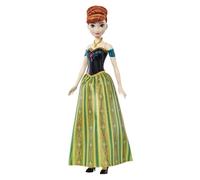 Mattel Disney Frozen Singing Anna Doll, Frozen Anna in Signature Clothing, Button Sings "For the First Time in Forever" Song, Toys for Ages 3 and Up, French Version, HMG40