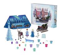 Mattel Disney Frozen Toys, Anna & Elsa Small Doll Advent Calendar with 2 Friend Figures, Moldable Sand & 24 Play Pieces, Inspired by Olaf’s Frozen Adventure, HWX20